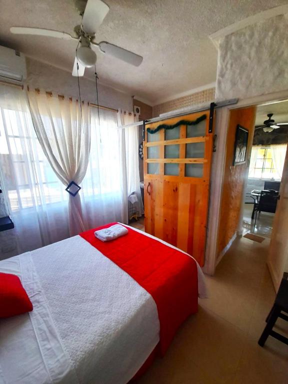 Postel nebo postele na pokoji v ubytování Hostal Cann's House