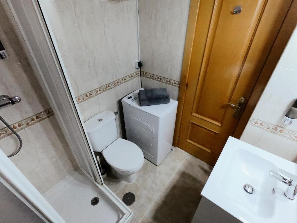 Koupelna v ubytování La Linea