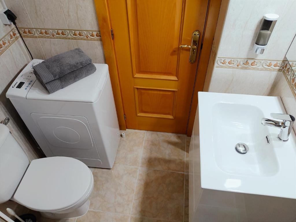 Koupelna v ubytování La Linea