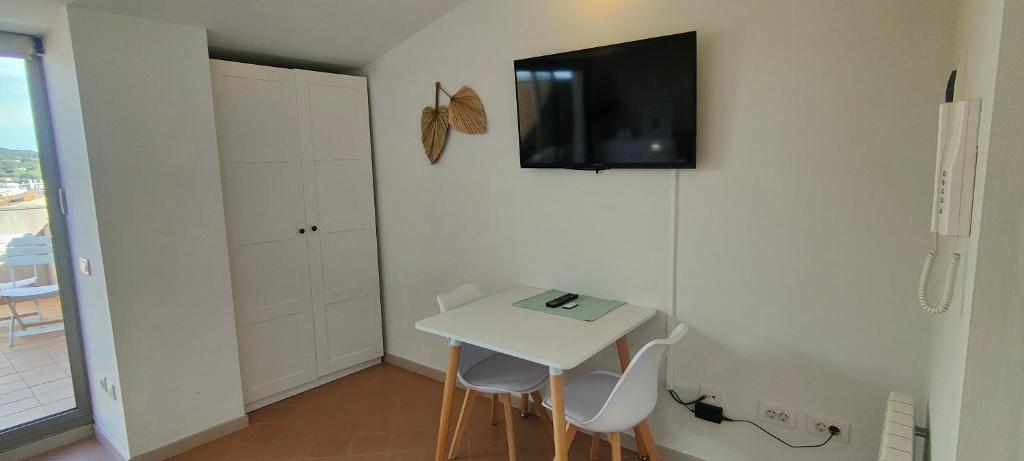 TV a/nebo společenská místnost v ubytování Apartamento Loft Mar&Pol