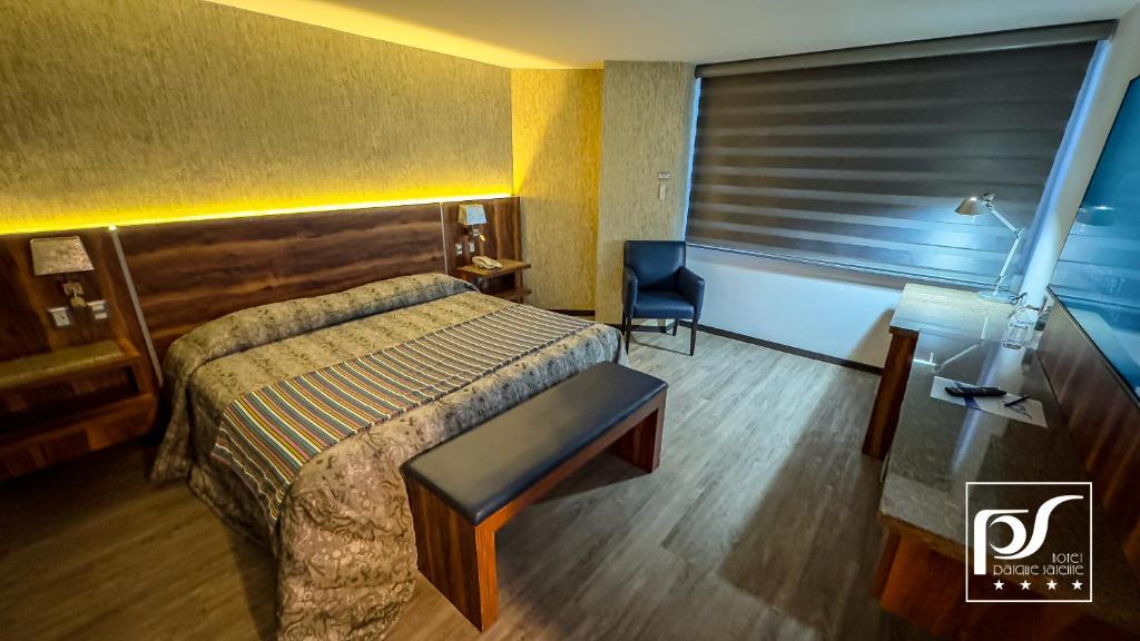 Postel nebo postele na pokoji v ubytování Hotel Parque Satelite