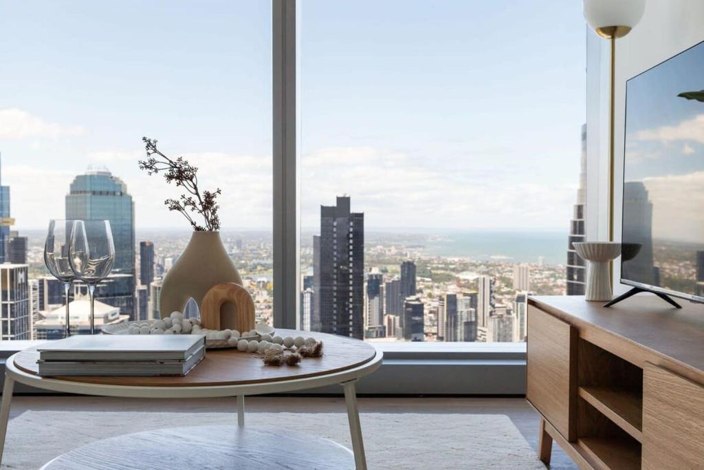 Nespecifikovaný výhled na destinaci Melbourne nebo výhled na město při pohledu z apartmánu