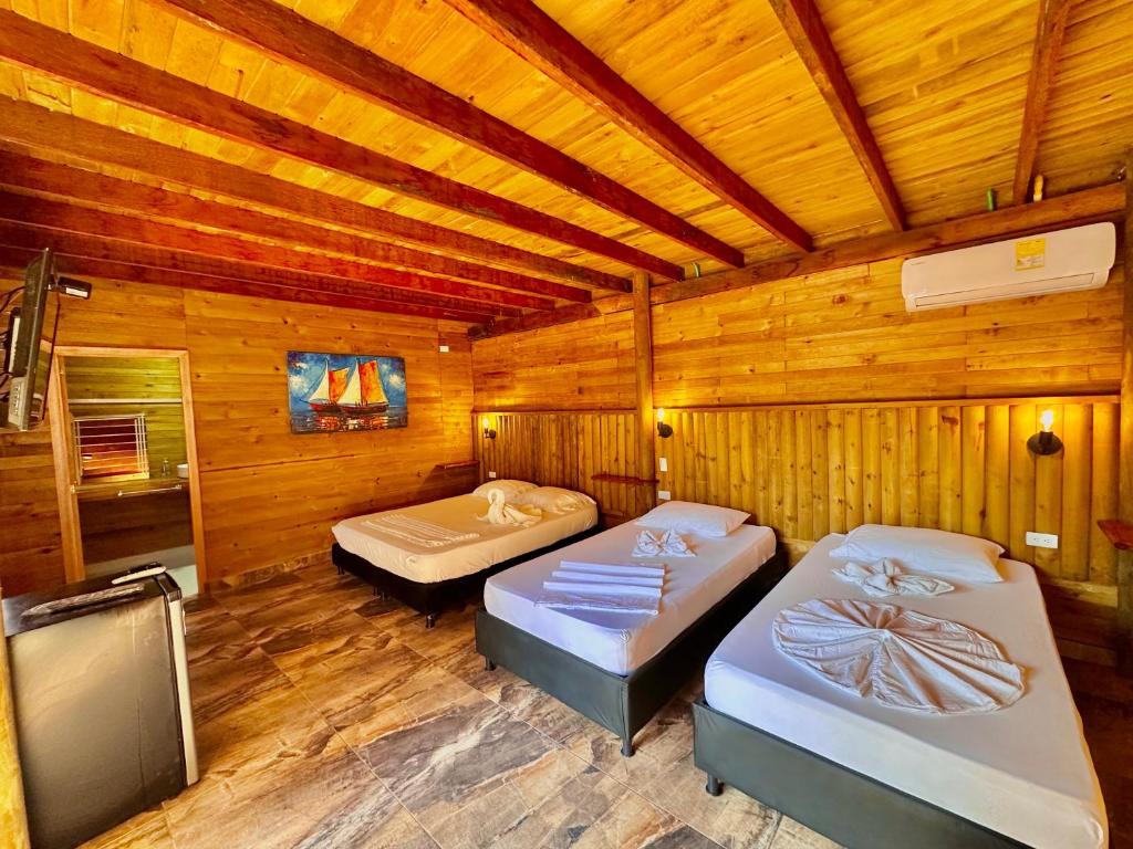 Postel nebo postele na pokoji v ubytování Awa de Mar Playa