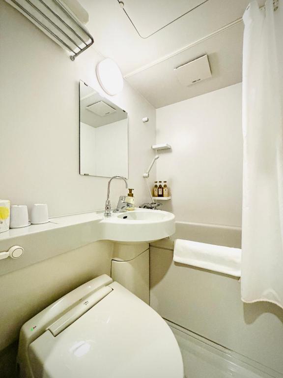 Koupelna v ubytování 嵐 Hotel Arashi Namba No102