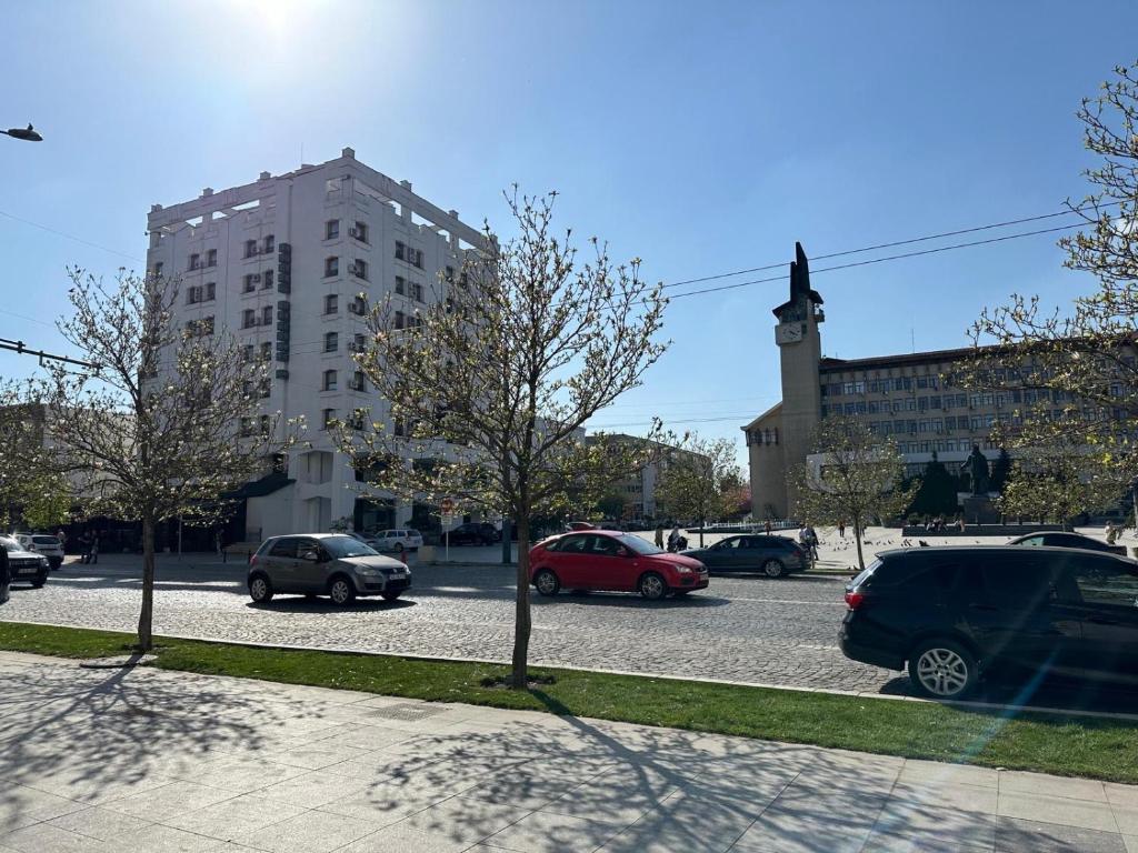 un groupe de voitures garées sur un parking dans l'établissement CassaTa-one-Vaslui, à Vaslui