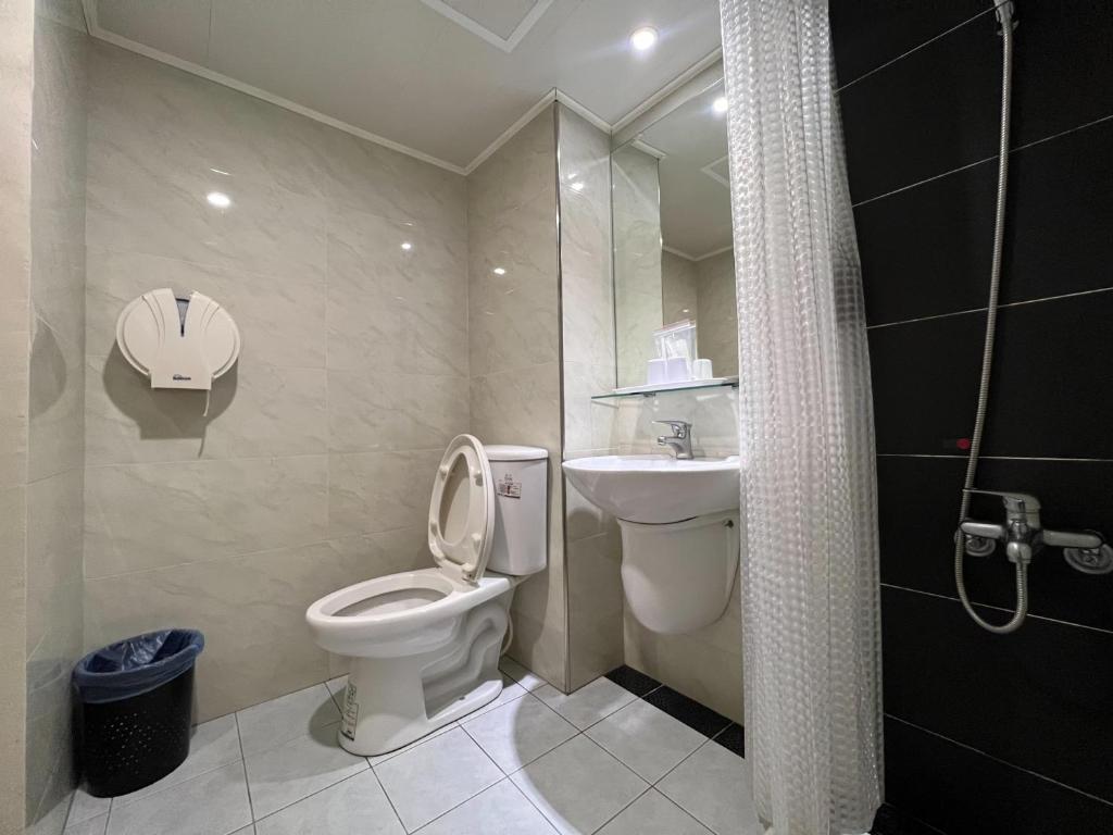 Koupelna v ubytování Zhao Lai Hotel