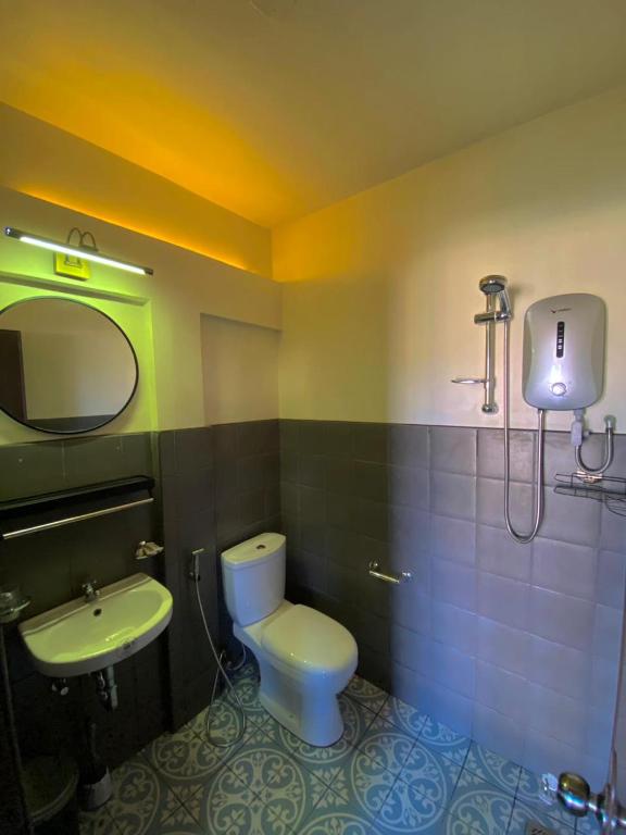 Koupelna v ubytování Mojo Hostel