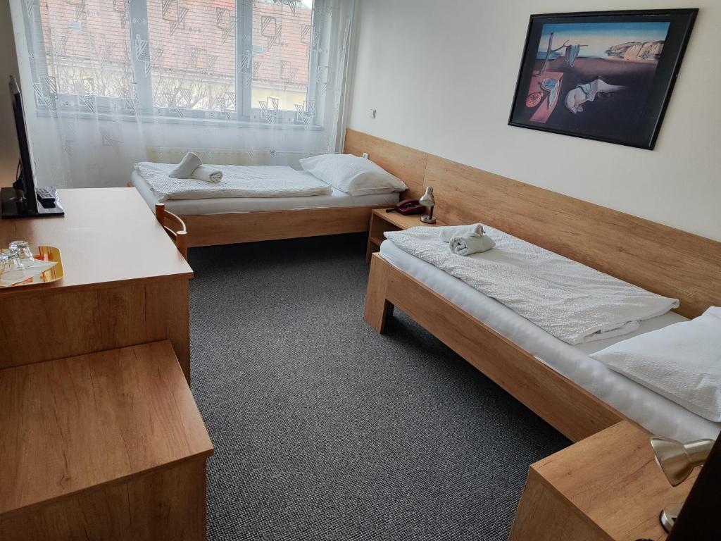 Postel nebo postele na pokoji v ubytování Hotel Panon