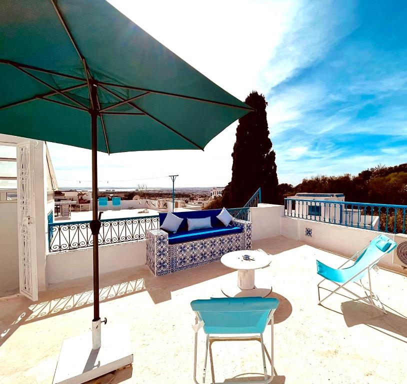 Cosy S3 Apartment in Sidi Bou Said Village - Maison De Deux Chambres