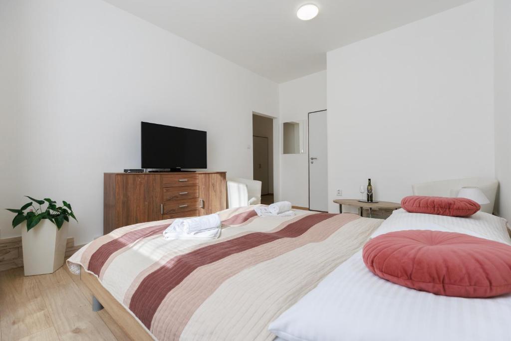 Postel nebo postele na pokoji v ubytování Agro Complex Apartments