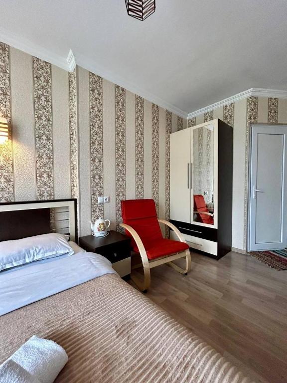 Postel nebo postele na pokoji v ubytování Hotel Marioni