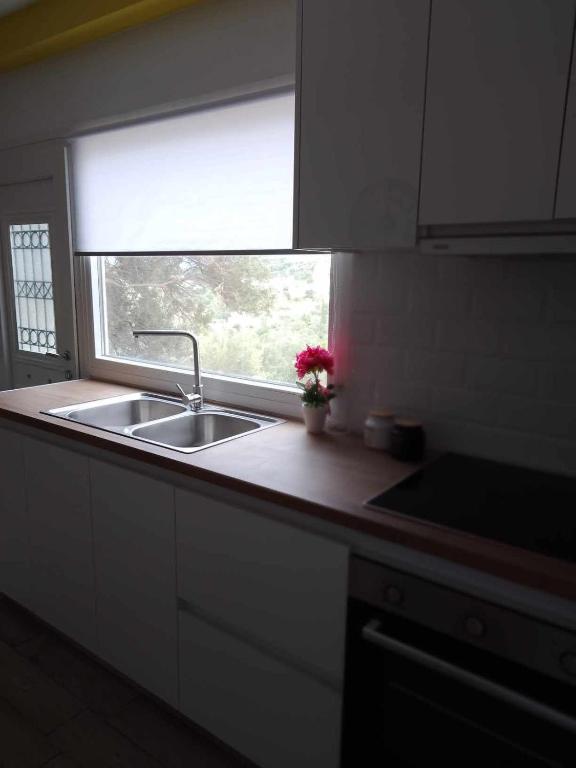 Kuchyň nebo kuchyňský kout v ubytování Afionas Cottage