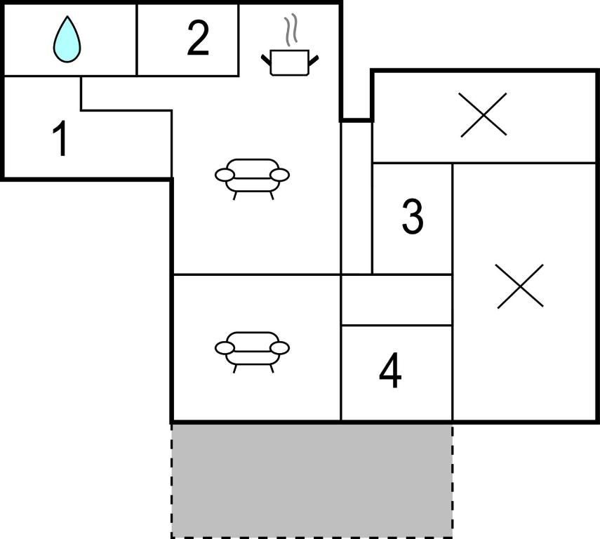 a block diagram of a periodic table with the number of neutrons at 4 Bedroom Cozy Home In Ans By in Roe