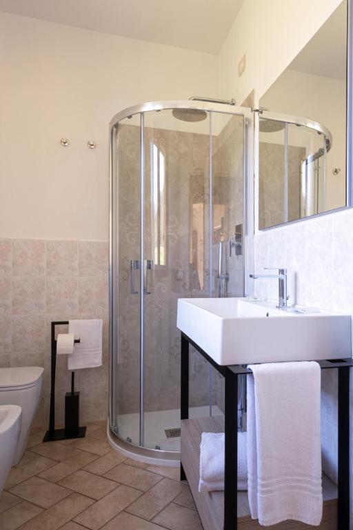 Kúpeľňa v ubytovaní Relais Parco Del Subasio