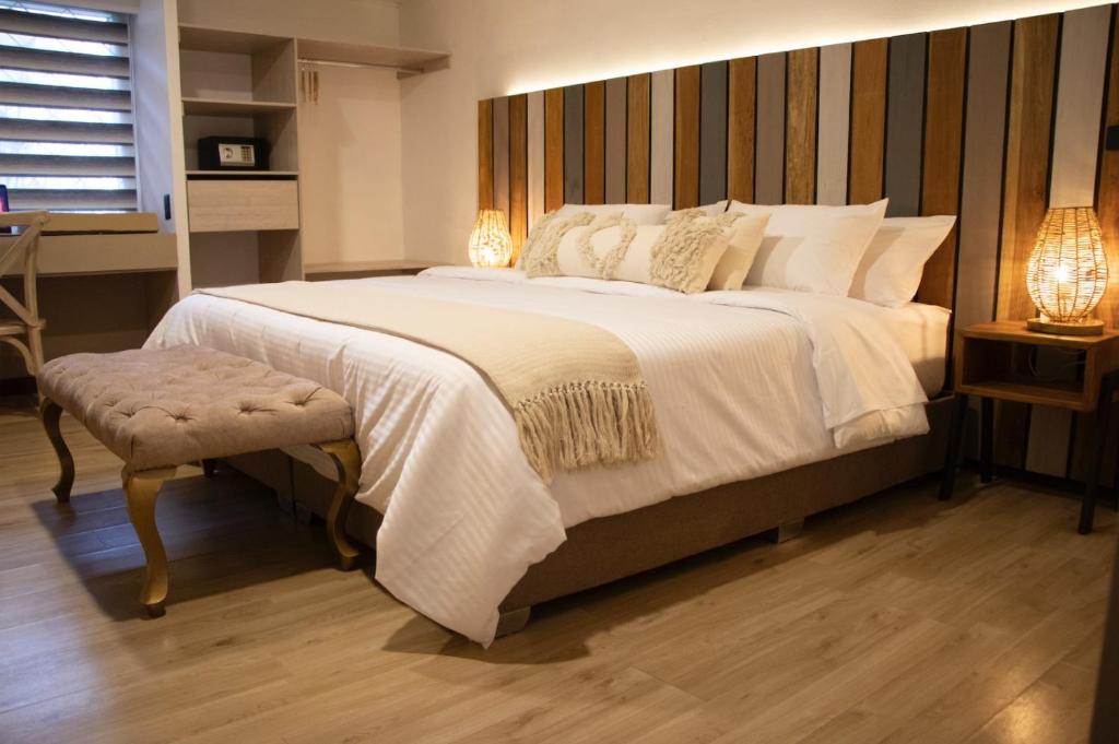 Postel nebo postele na pokoji v ubytování Marbore hotel & Spa