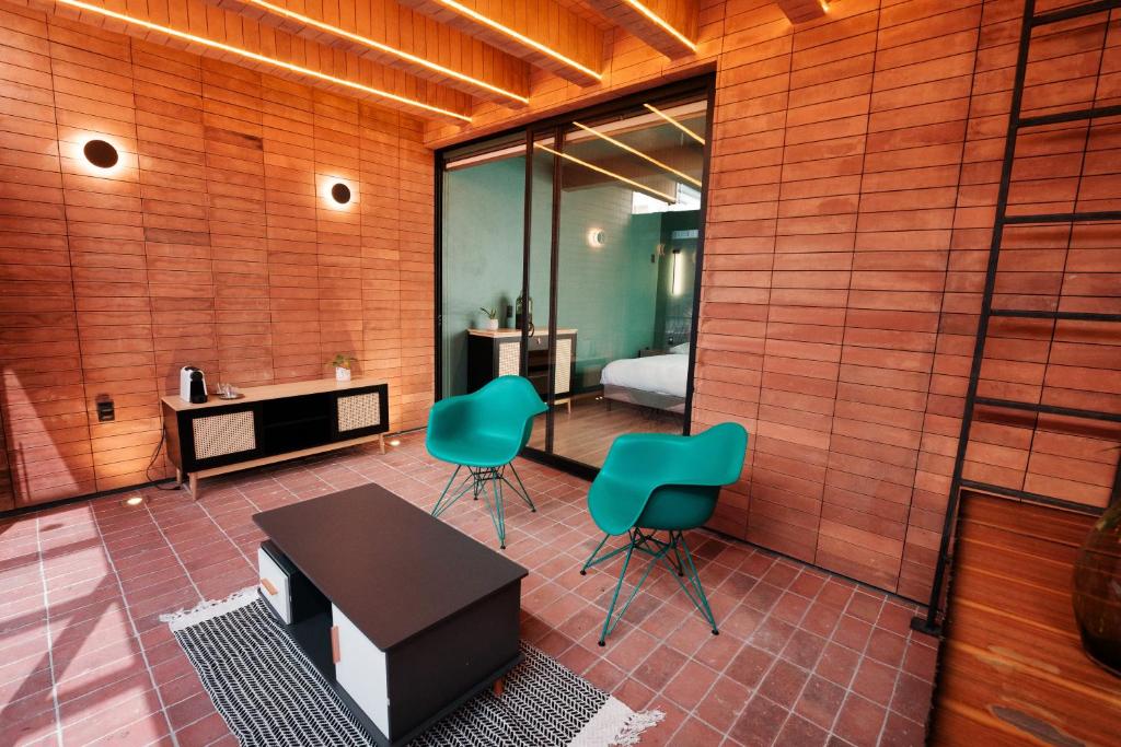 Ruang duduk di Casa Ann Loft Eames