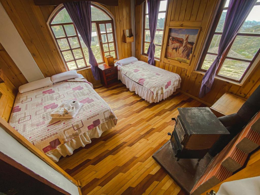 Postel nebo postele na pokoji v ubytování Hostería Chukirawa
