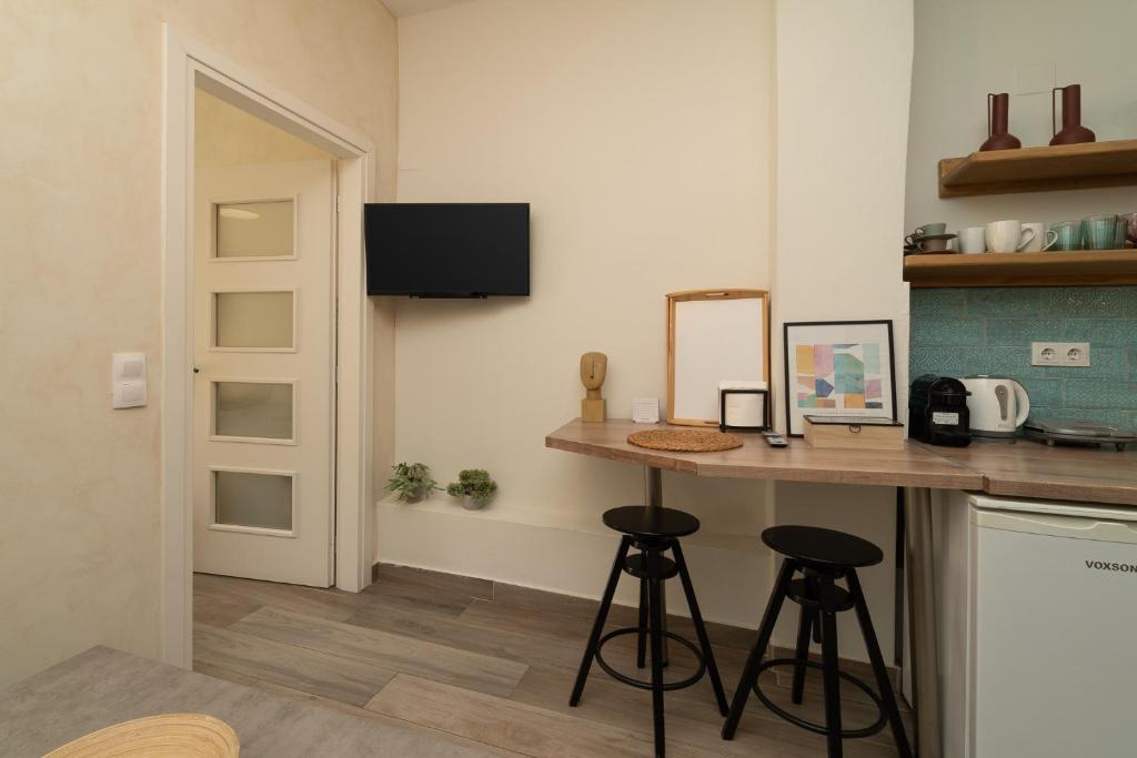 Kuchyň nebo kuchyňský kout v ubytování Maisonette Pylos