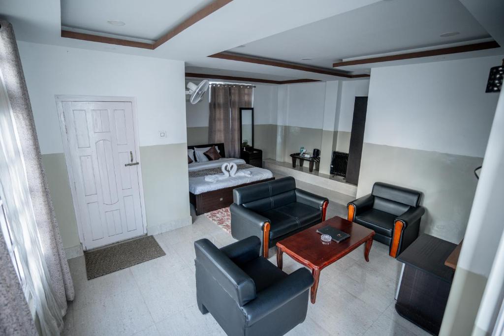 Posezení v ubytování 2K HOTEL
