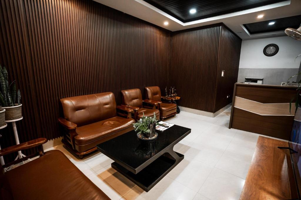 Posezení v ubytování 2K HOTEL