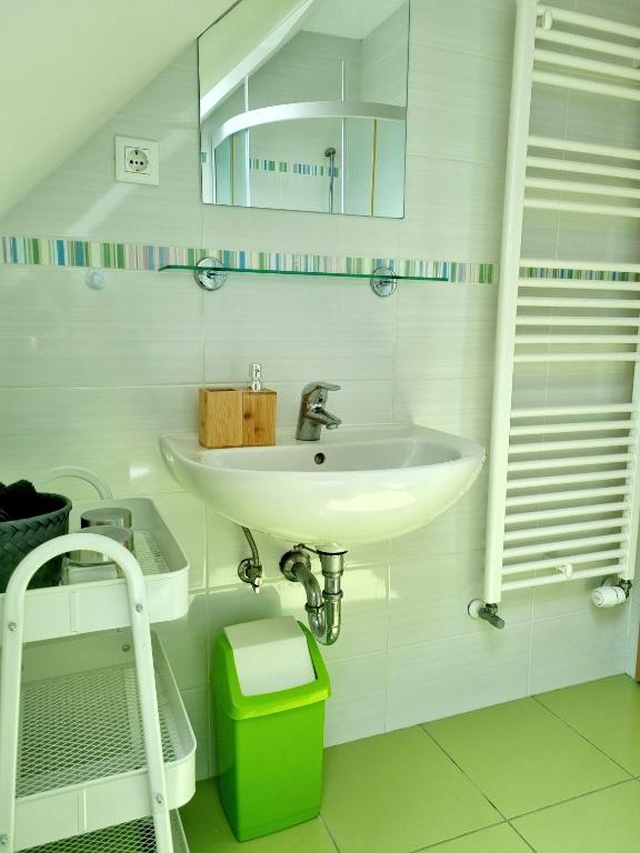 Koupelna v ubytování Apartmaji pri Ticelnu
