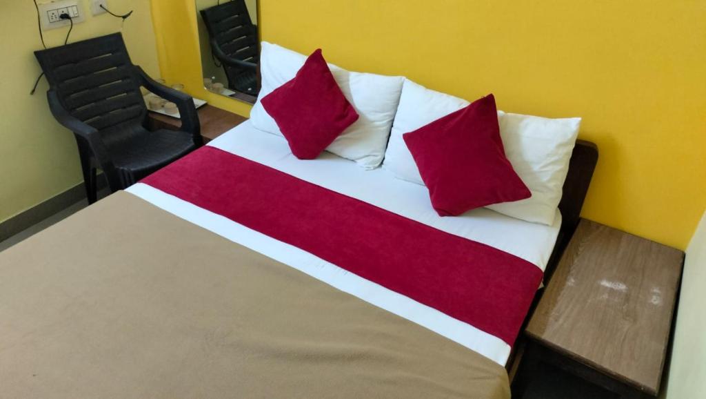 Katil atau katil-katil dalam bilik di Hotel sagar deluxe