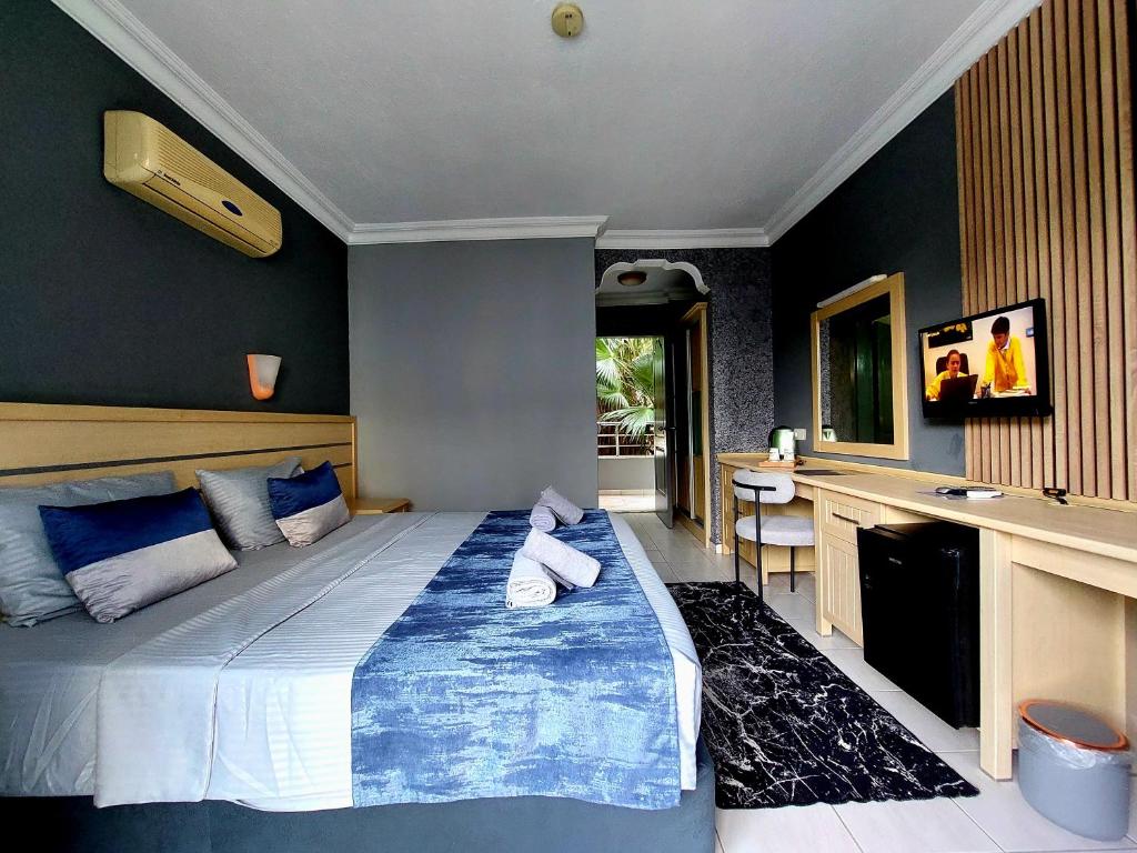 TV a/nebo společenská místnost v ubytování Summer rose hotel