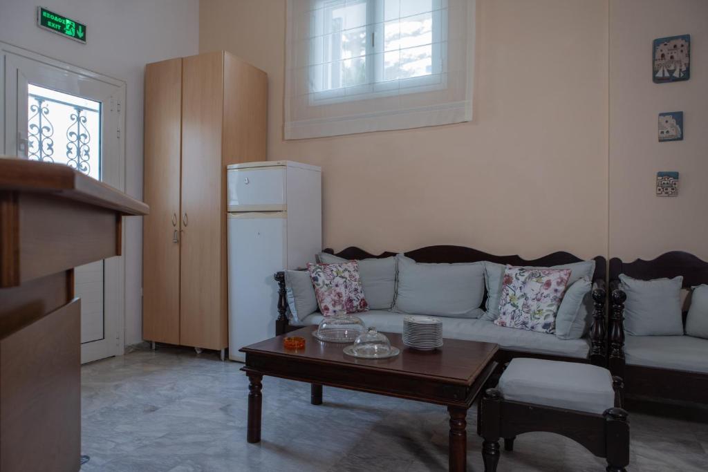 Kuchyň nebo kuchyňský kout v ubytování Soula Rooms Tinos