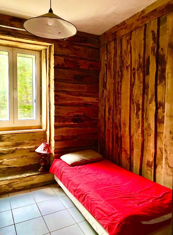 Postel nebo postele na pokoji v ubytování Gîte Béthel