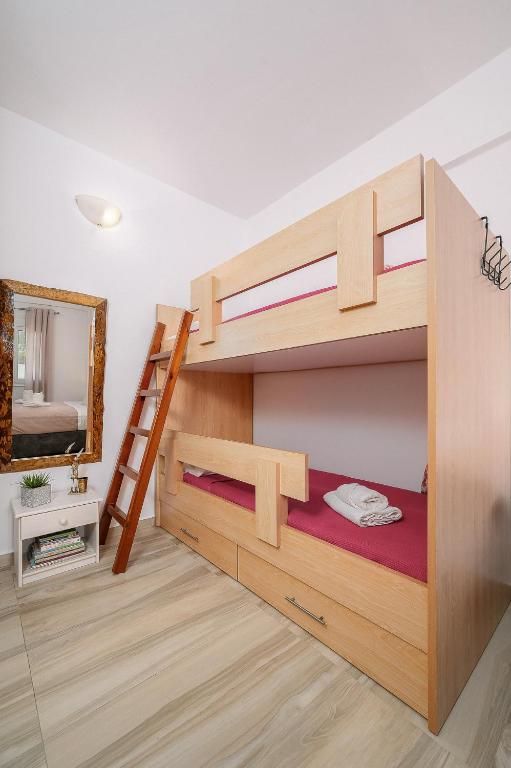 Posteľ alebo postele v izbe v ubytovaní Paximadia - beach front