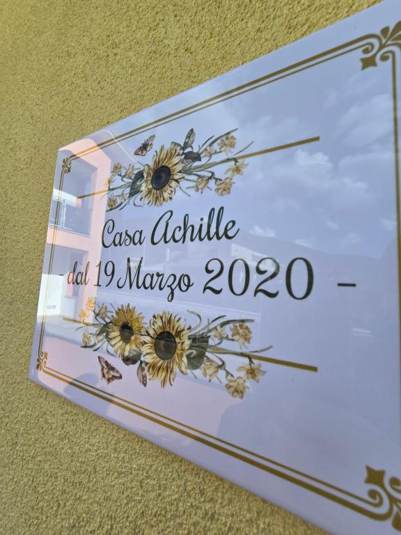 Certifikát, hodnocení, plakát nebo jiný dokument vystavený v ubytování Casa Achille