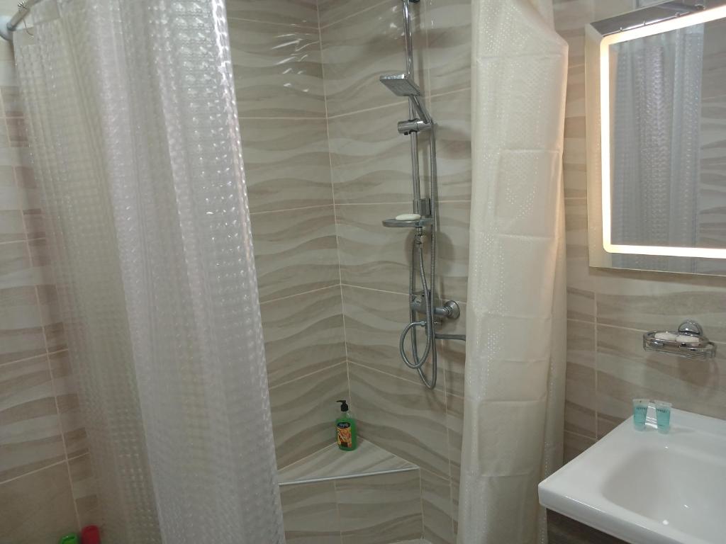 Koupelna v ubytování Guest house Nano