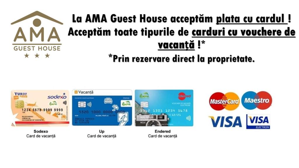 Certifikát, hodnocení, plakát nebo jiný dokument vystavený v ubytování AMA Guest House