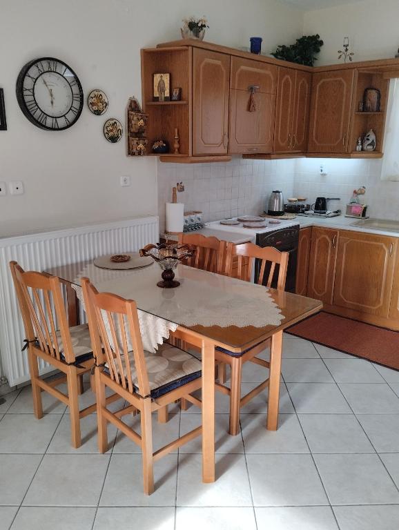 Kuchyň nebo kuchyňský kout v ubytování Lina's House Pramanta