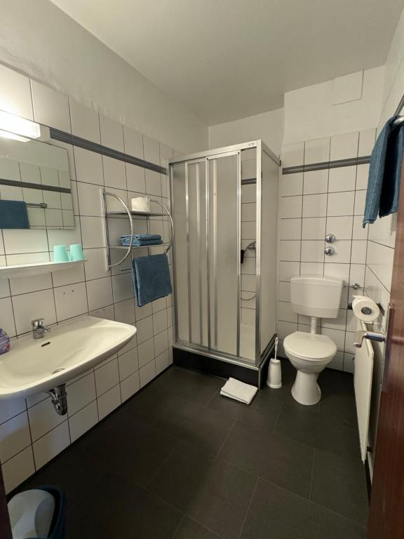 Koupelna v ubytování Gästehaus Zur Schmiede