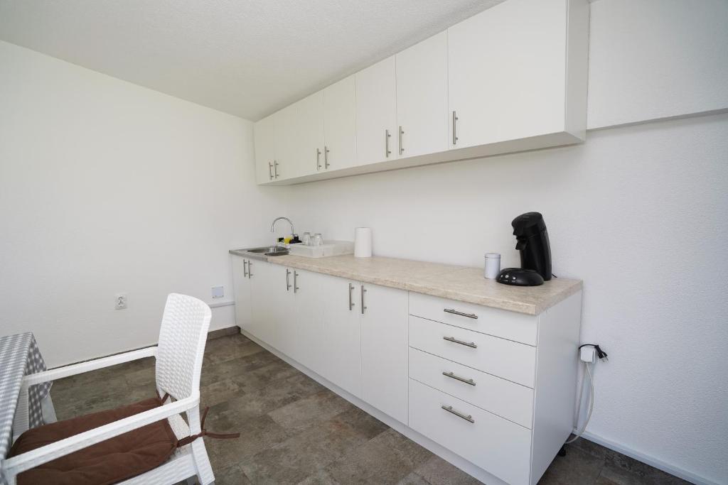 Kuchyň nebo kuchyňský kout v ubytování Champions Apartmani