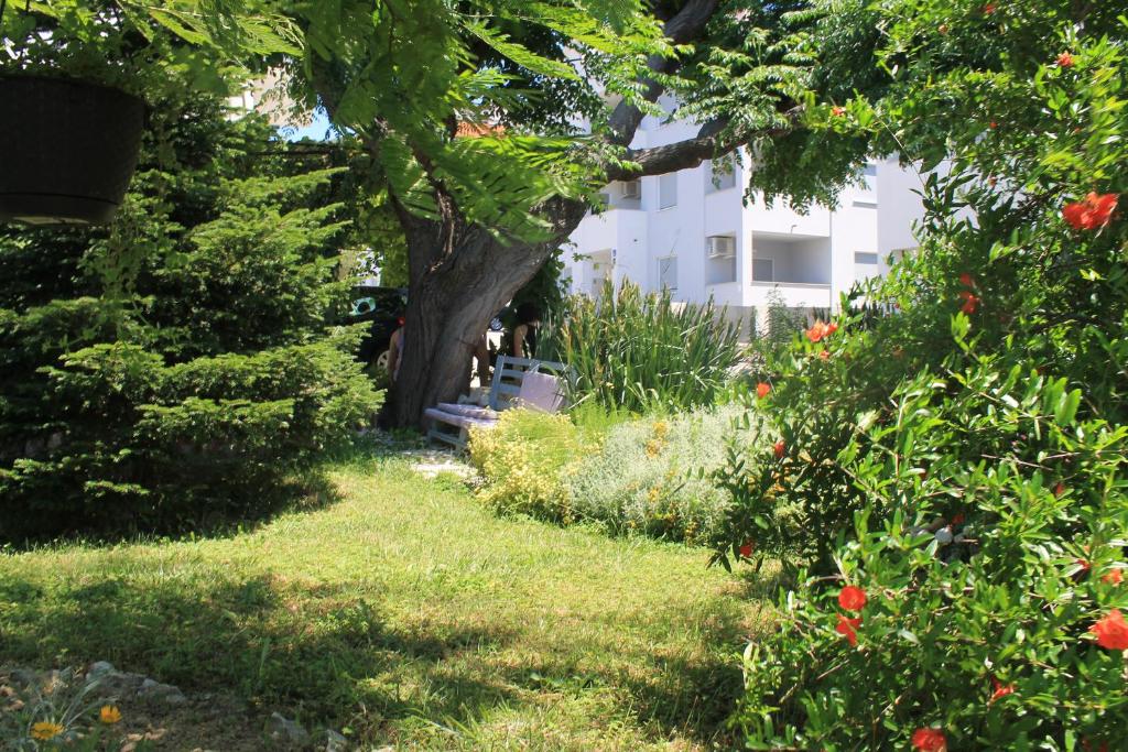 Zahrada ubytování Apartments 501 - spacious and bright apartment on island of Rab
