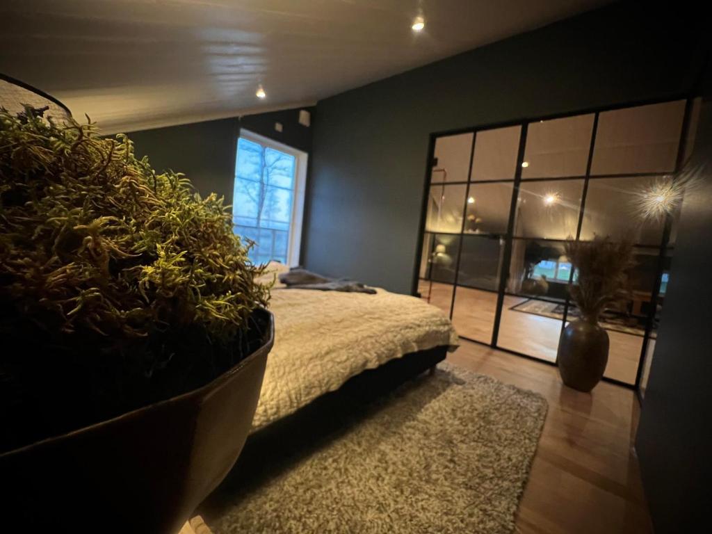Mysig lägenhet med öppen planlösning på hästgård. - Housity
