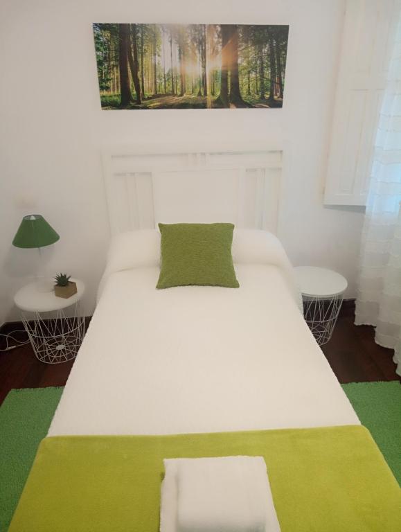 Posteľ alebo postele v izbe v ubytovaní CASA AMELIA Apartamento Bajo con terraza y jardín Apartamento 1ªPlanta