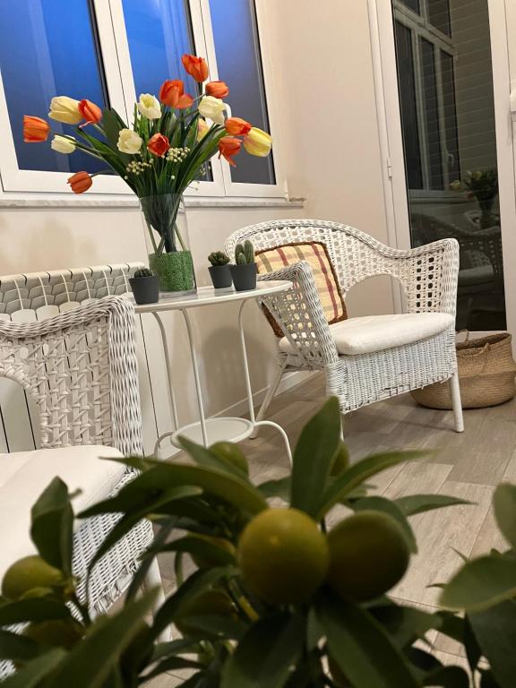 Posezení v ubytování A casa da Carlo