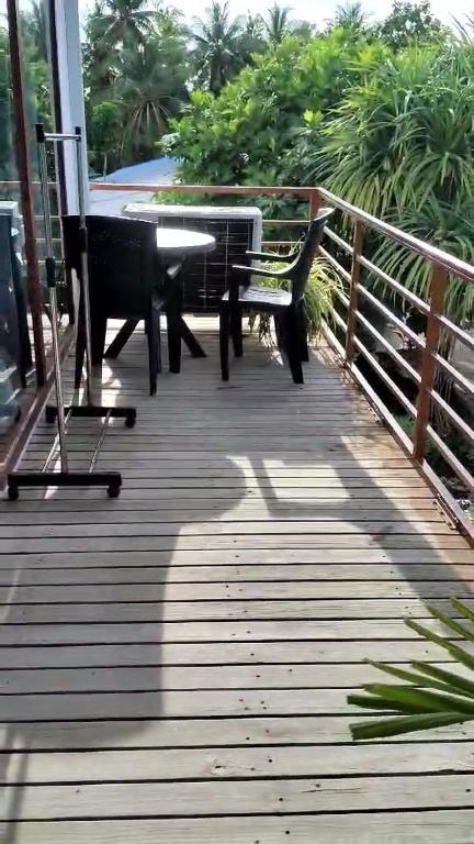 Balkón nebo terasa v ubytování AHI Maldives