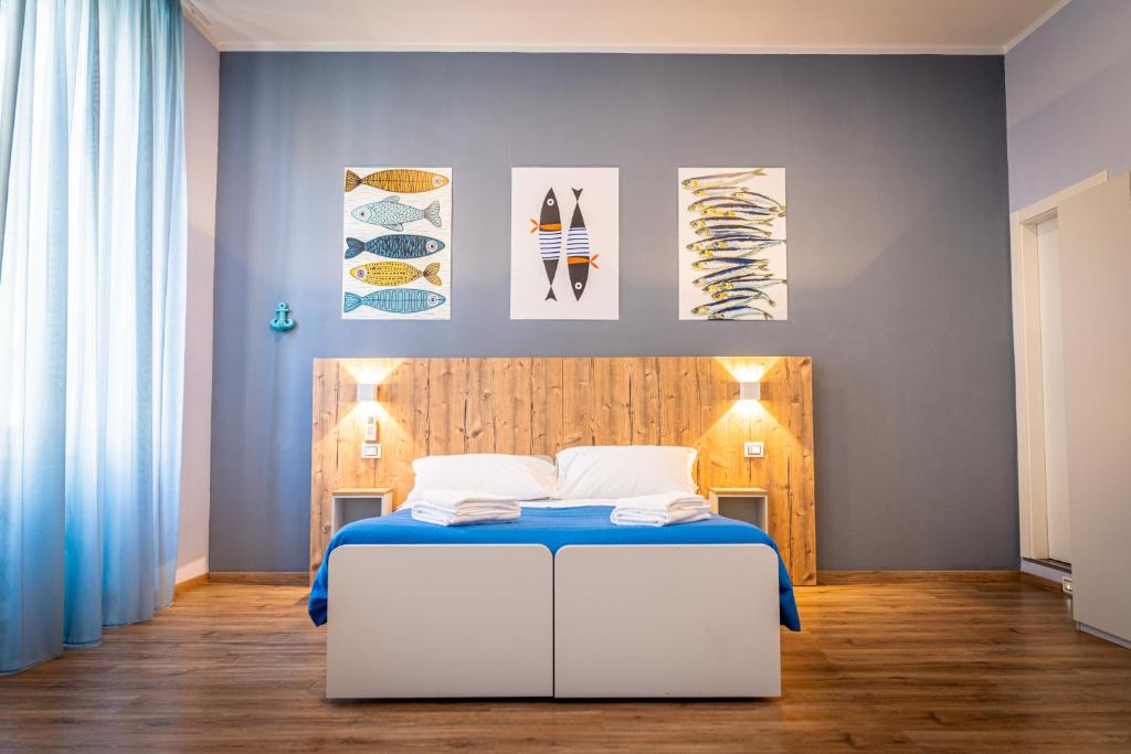 Postel nebo postele na pokoji v ubytování i sapori del levante