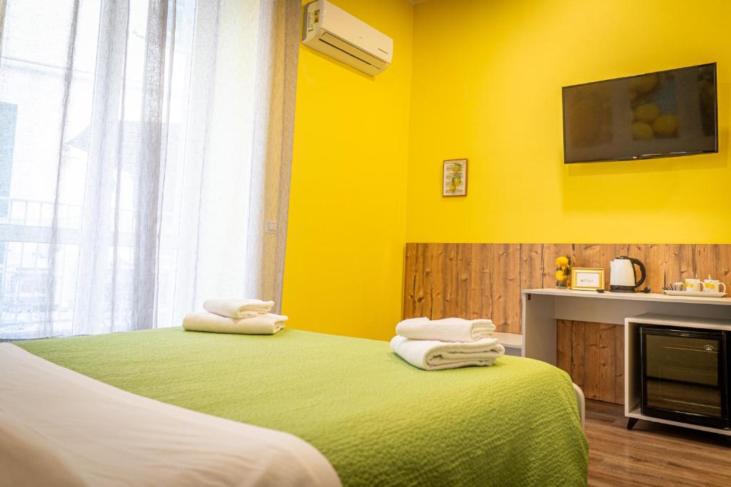 Postel nebo postele na pokoji v ubytování i sapori del levante
