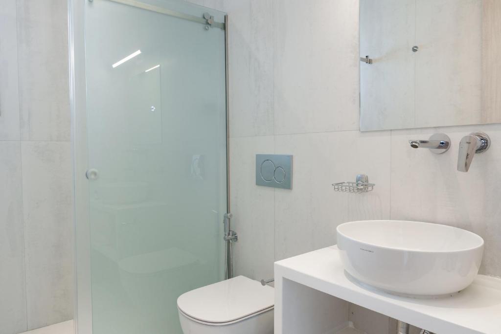 Koupelna v ubytování Bedspot Apartments Paros