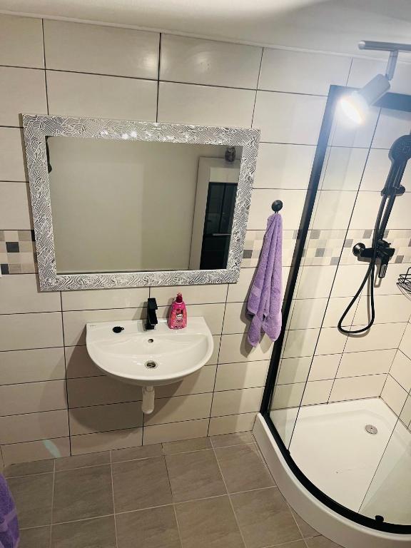 Koupelna v ubytování Apartmány 68