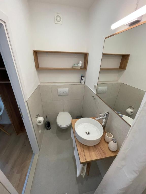 Koupelna v ubytování Aurelia Rooms