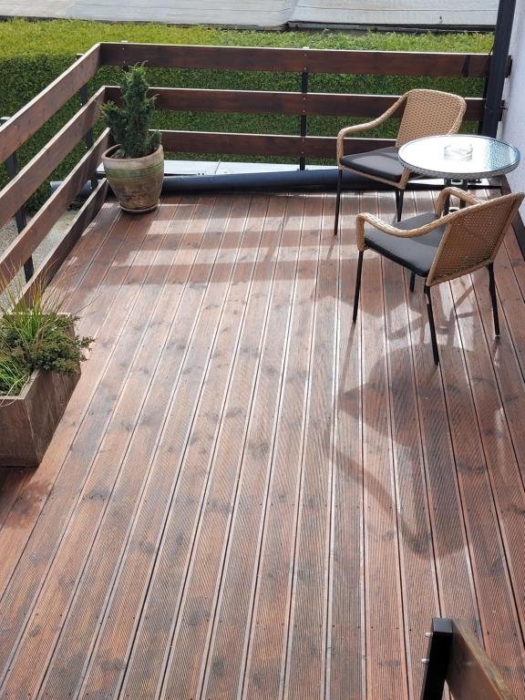 Balkón nebo terasa v ubytování Penzion U Elišky