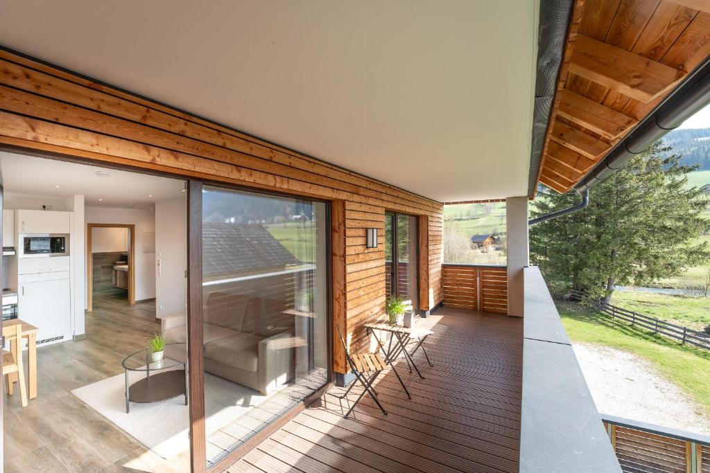 Balkón nebo terasa v ubytování Appartementhaus Longa Stubn