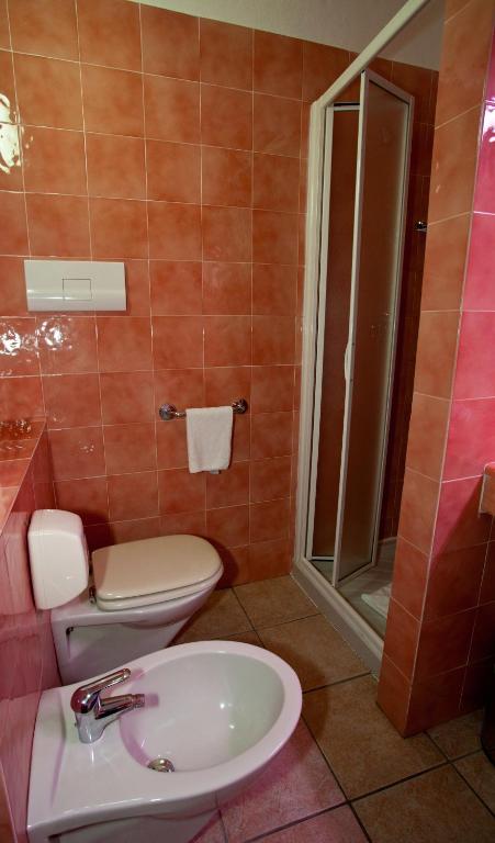 Koupelna v ubytování Hotel Moderno