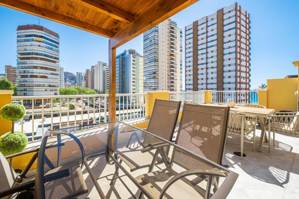 Balkón nebo terasa v ubytování Penthouse Ancla 561 Levante Beach